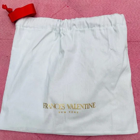 NWT Frances Valentine nappa Leather Heart Keychain w face mask - Picture 11 of 11